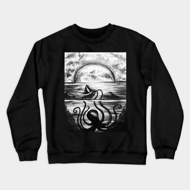 Release the Kraken Crewneck Sweatshirt by hollydoesart